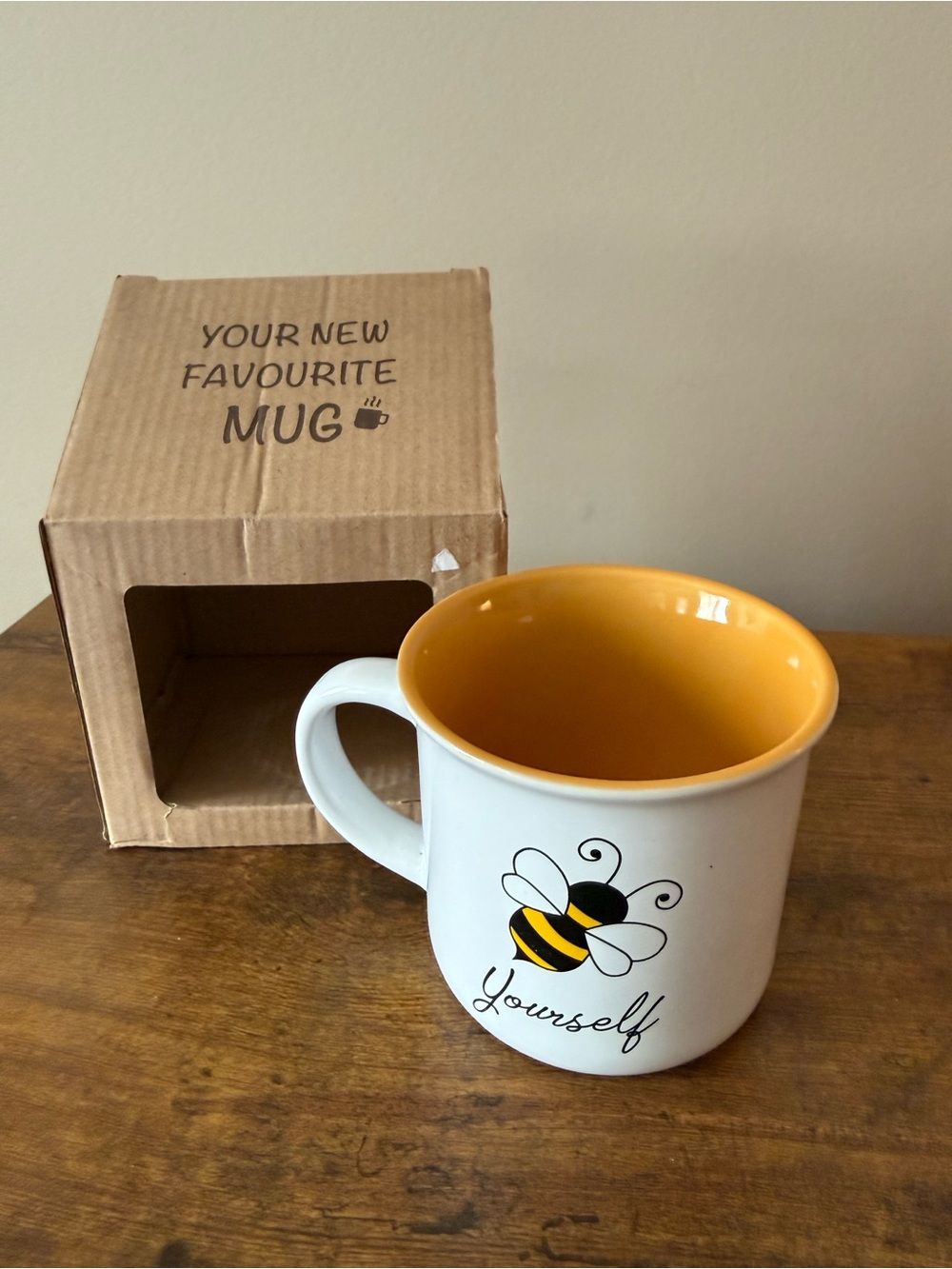 Yellow Bee Accent Ceramic Mug - Yourself Design